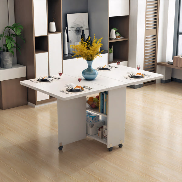 White Drop Leaf Table