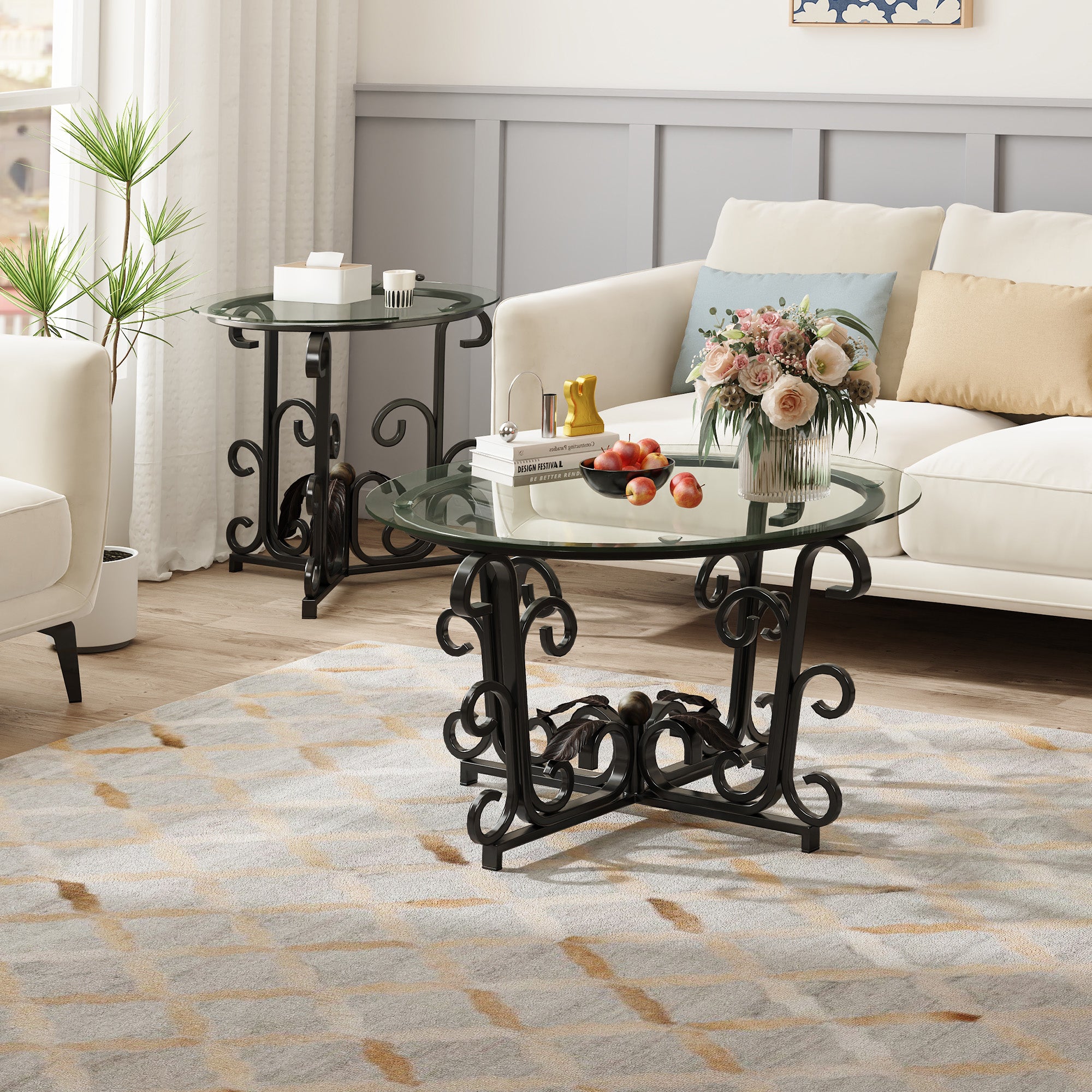 Compact Glass Coffee Table