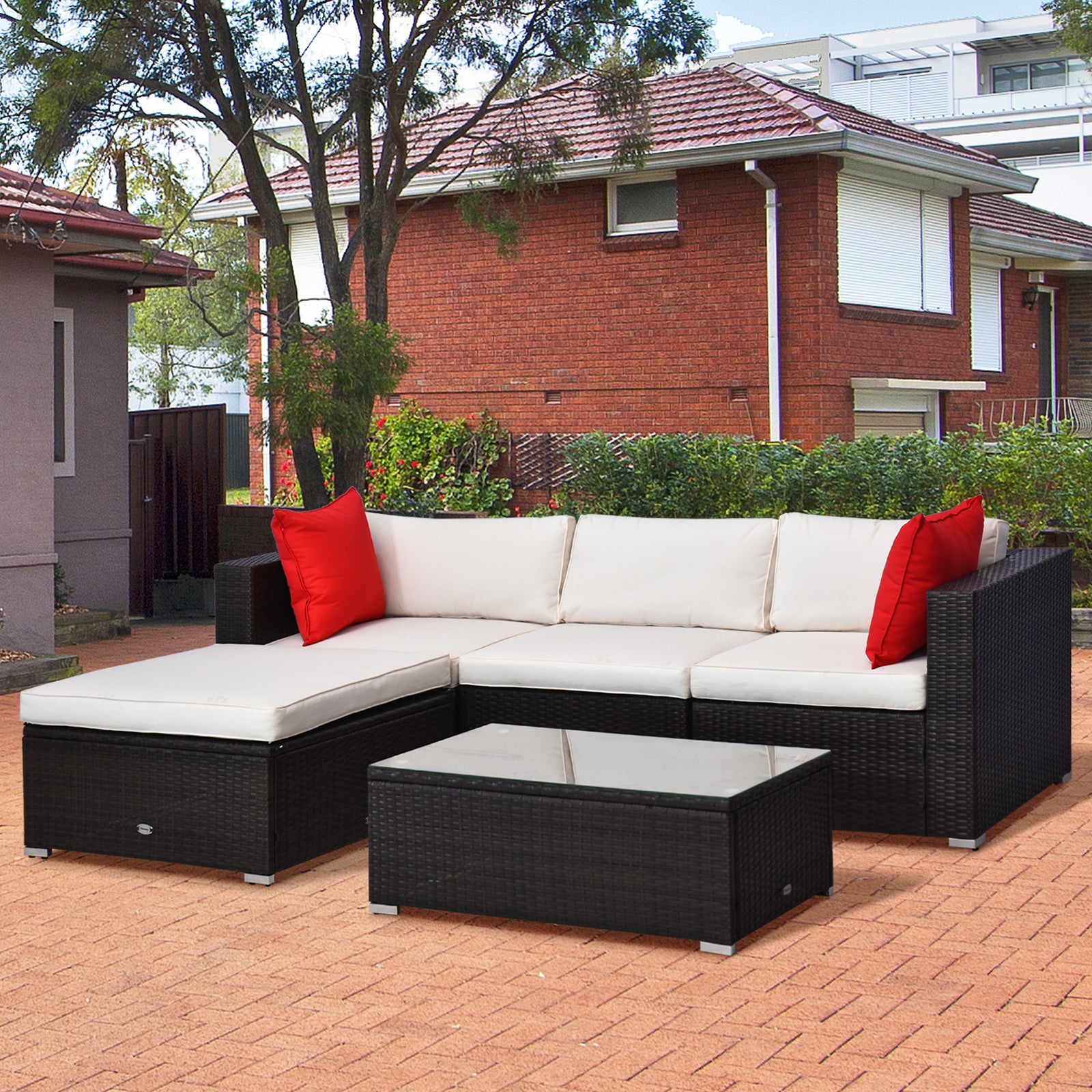 Gray Woven Patio Set