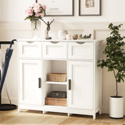 White Wooden Floor Cabinet