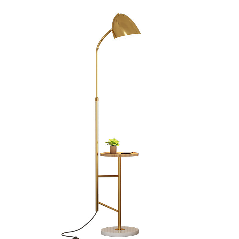 Black Marble Floor Lamp With Wireless Charging