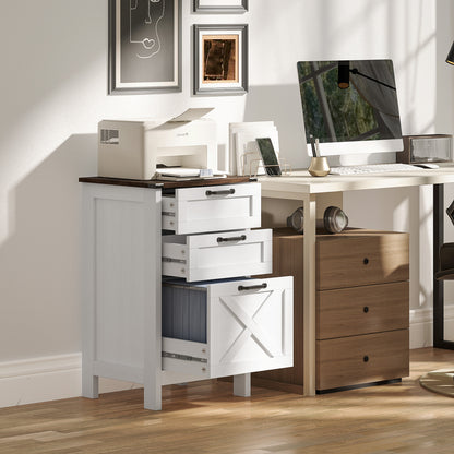 Vertical File Cabinet with 3 Drawers