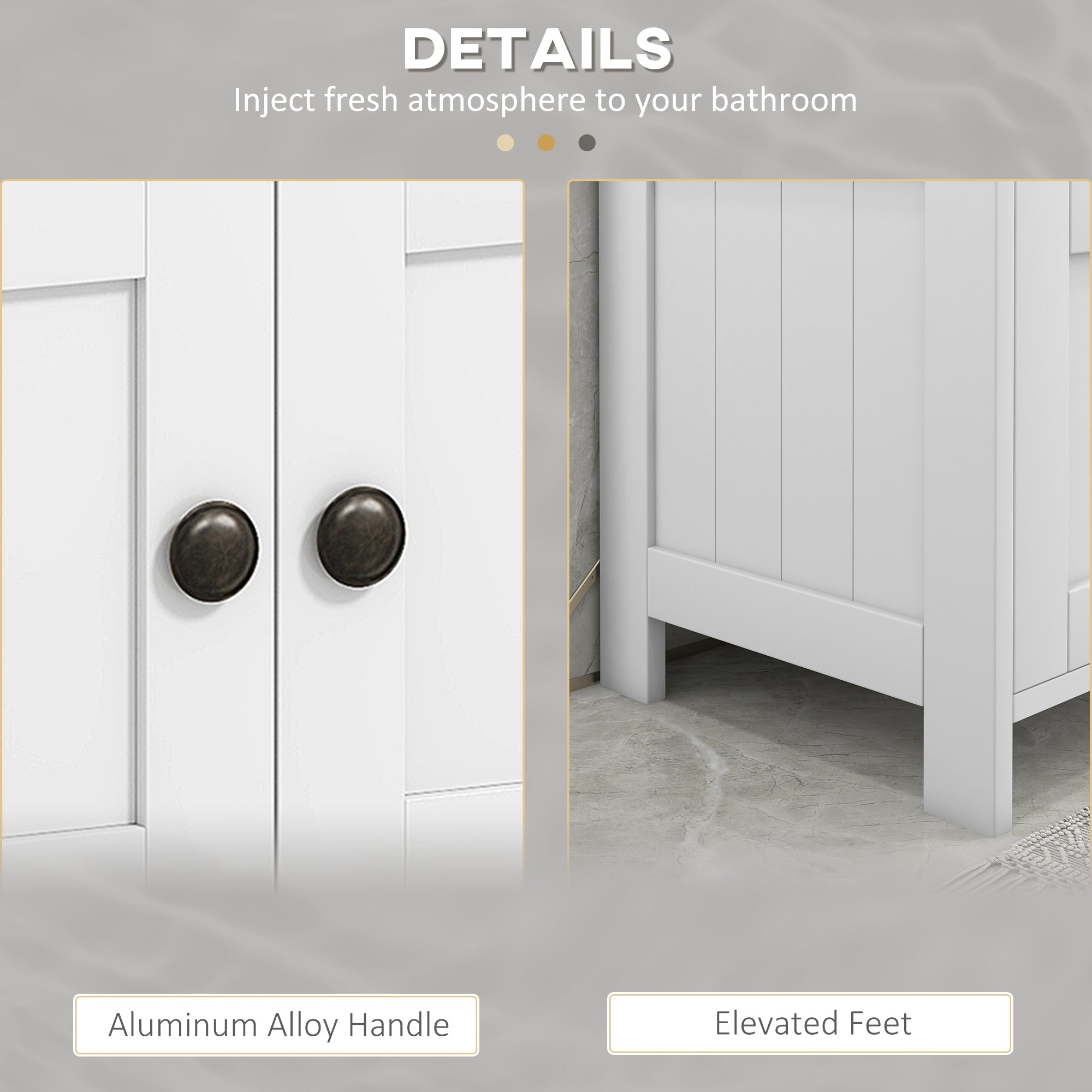 White Pedestal Sink Cabinet