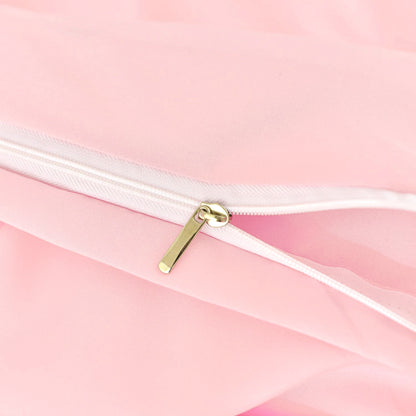 Pink Extra Large Duvet Cover Set Crafted From Premium Colorfast Fabric That's Breathable, Fade-resistant And Luxuriously Soft. Features Modern Luxury Hotel Design Suitable For All Seasons. Perfect For