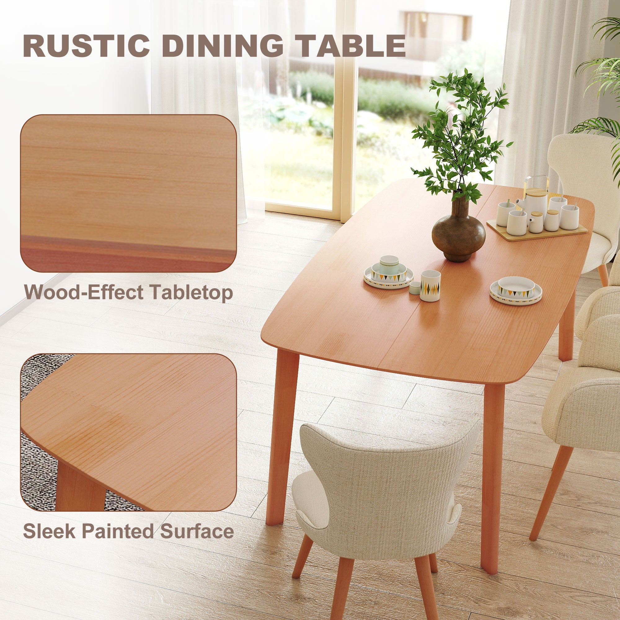 Natural Pine Rectangular Table