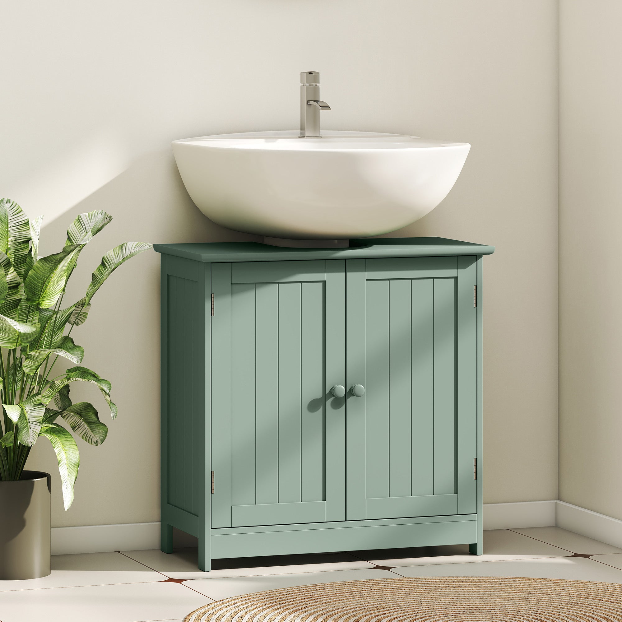 Green Vanity Storage Cabinet