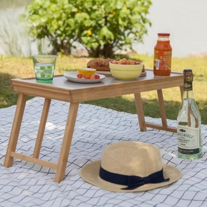 Bamboo Folding Table Coffee Table, Tatami Windowsill Low Table Bedside Table, Portable Tea Tray For Bedroom Living Room Home Office.