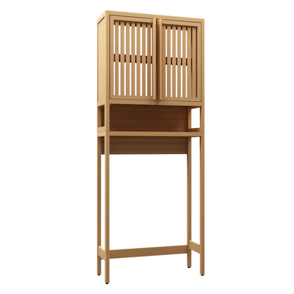 Toilet Storage Rack, Independent Bathroom, Laundry Room, Space Saving, Natural Color