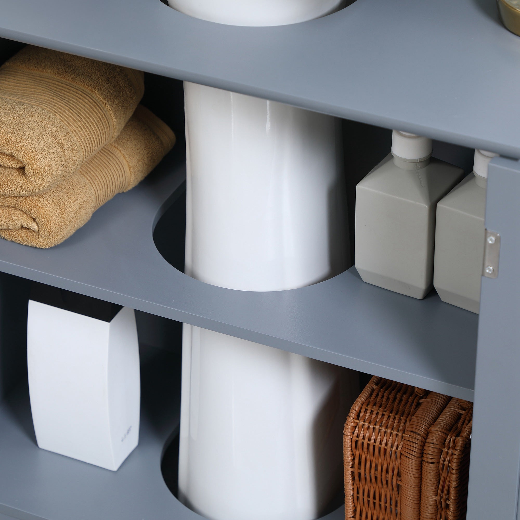 Gray Modern Sink Cabinet