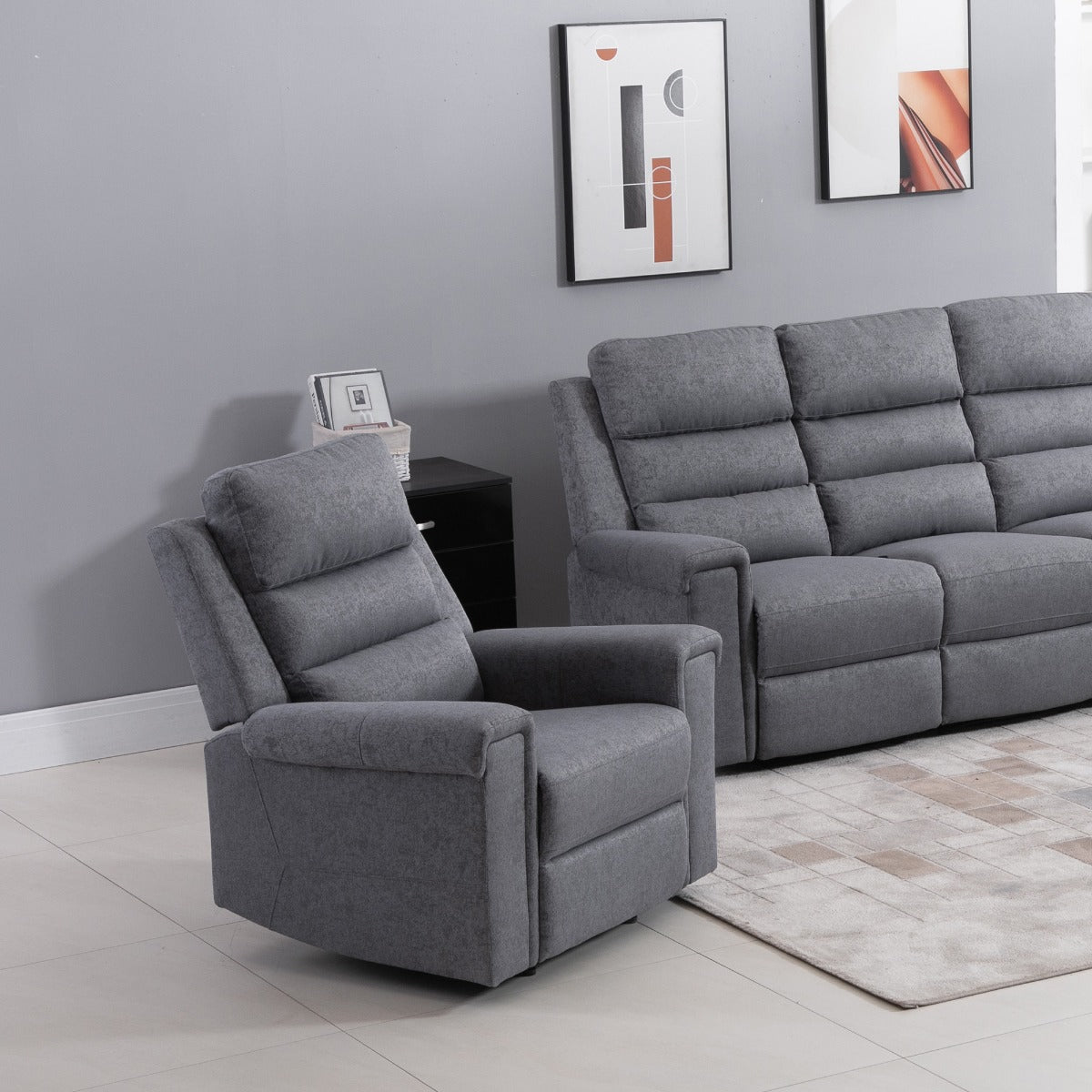 Linen Modern Recliner Chair