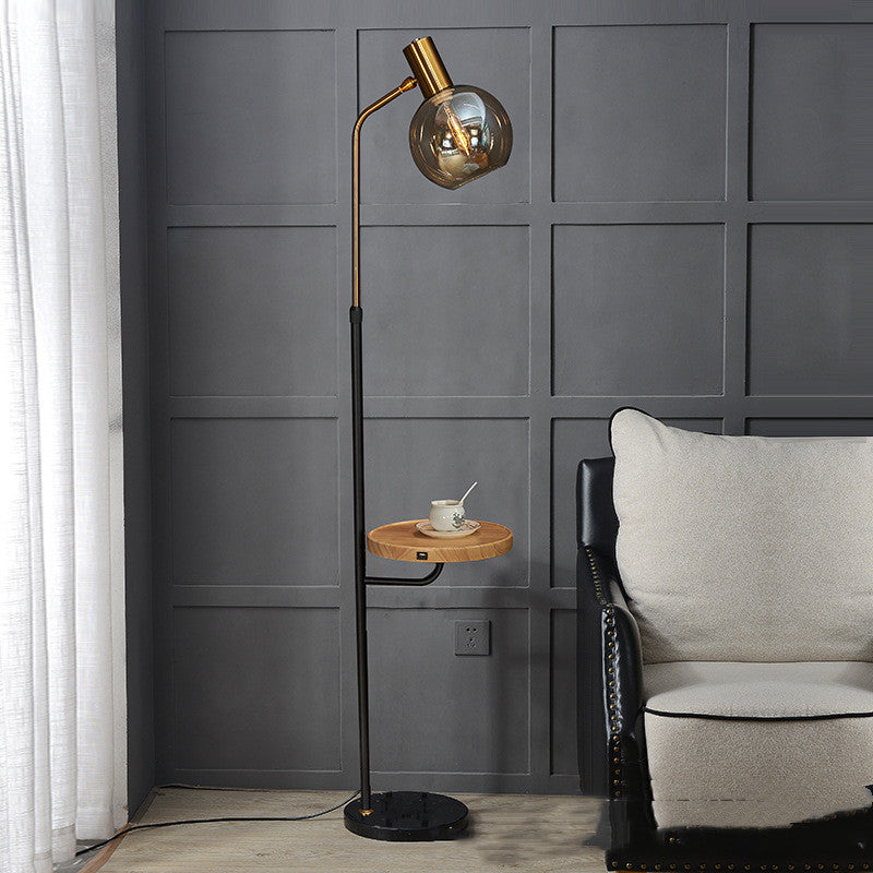 Iron Glass Floor Lamp