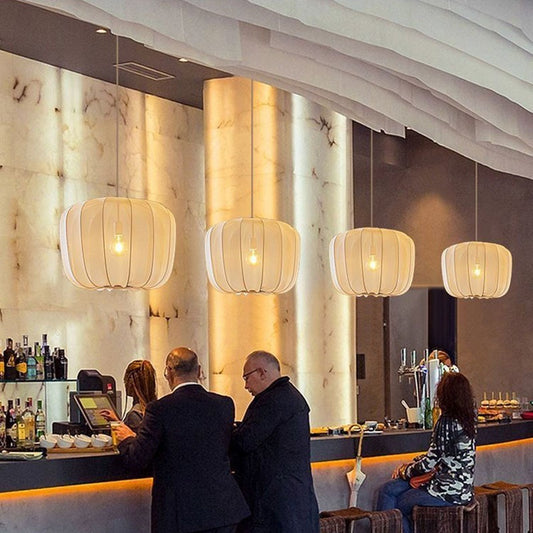 Clothing Store Style Cloth-craft Hanging Lamp