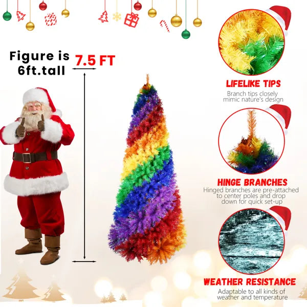 Spiral Rainbow Christmas Tree