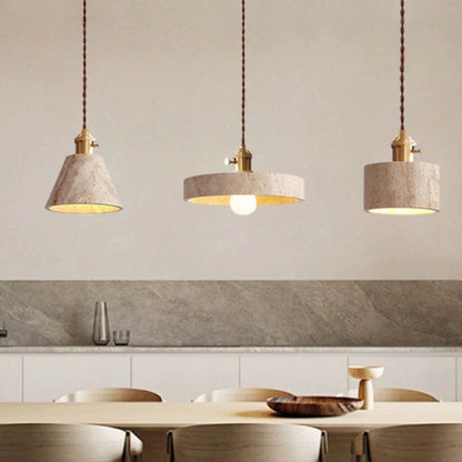 Modern Cream Style Yellow Cave Stone Chandelier