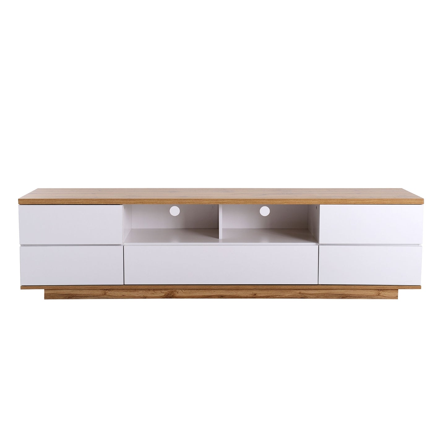 Modern TV Stand For Up To 80'' TVs, Media Console With Multi-Functional Storage
