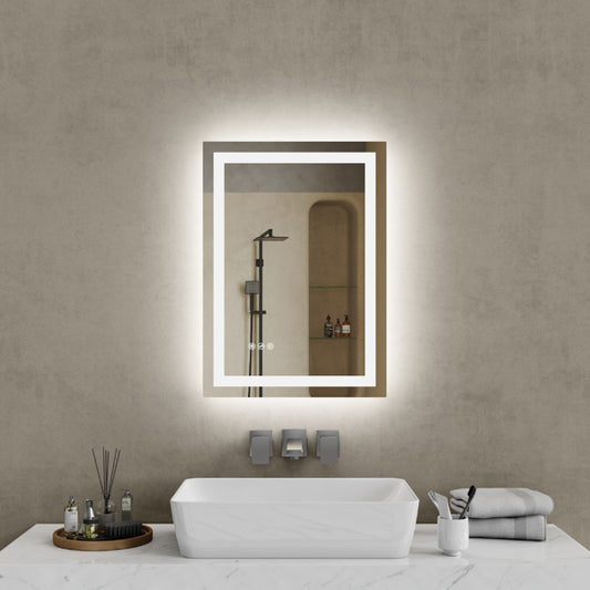 20 Inch X 28 Inch LED Bathroom Mirror