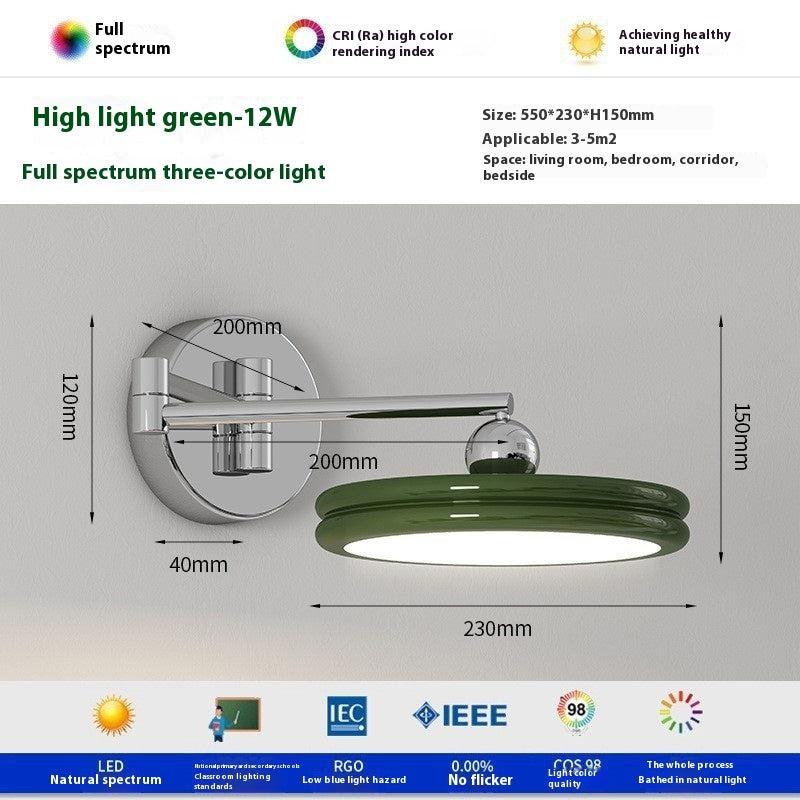 Cream Wind Bedside Wall Lamp Bedroom