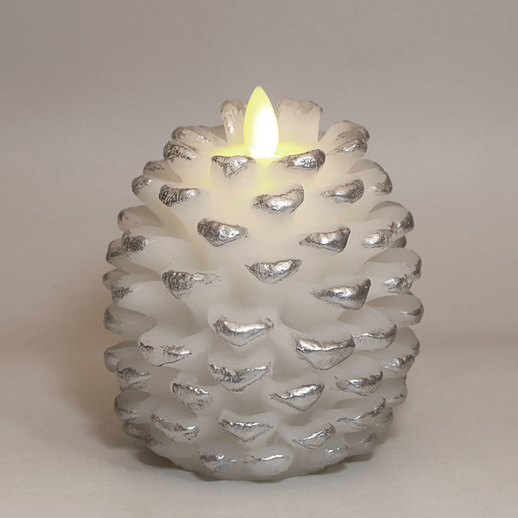 Christmas Pinecone Decoration Paraffin Real Wax Pinecone Candle Pinecone Pinecone Christmas Living Room Bedroom Light