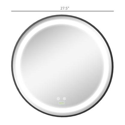 28-Inch Lighted Bathroom Mirror for Wall