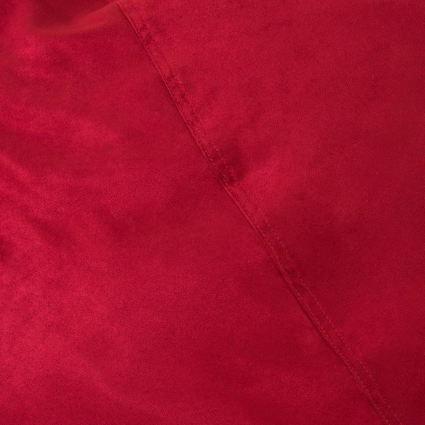 5-Foot Comfortable High-Density Shredded Foam Bean Bag Chair For Kids And Adults, With Removable Microsuede Cover, Ideal Reading And Bedroom Floor Lounge, Chinese Red