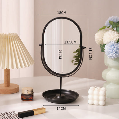 Household High-value Dressing Table Bedroom Desktop Makeup Mirror Lightweight