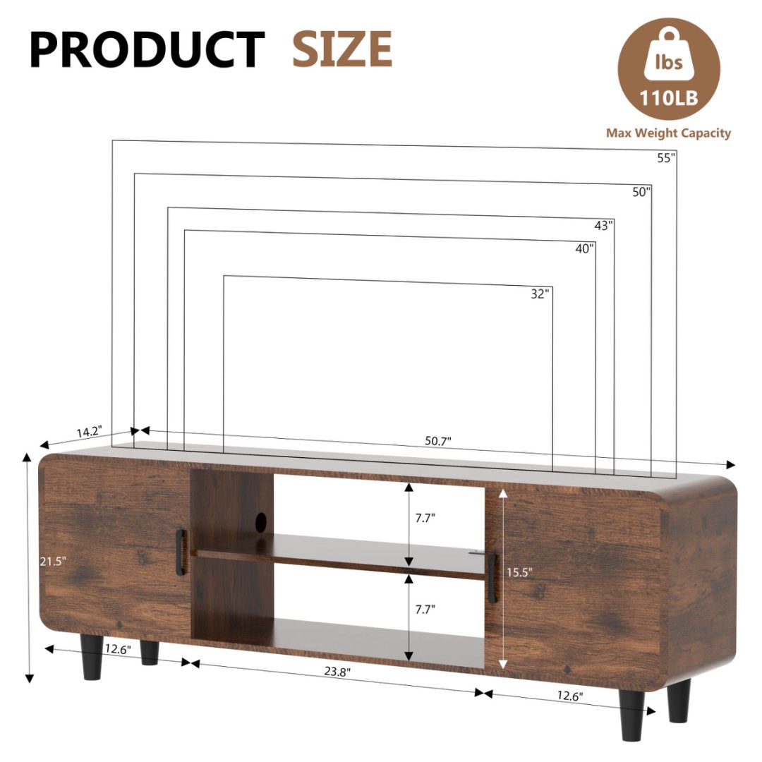 Rustic Brown TV Console