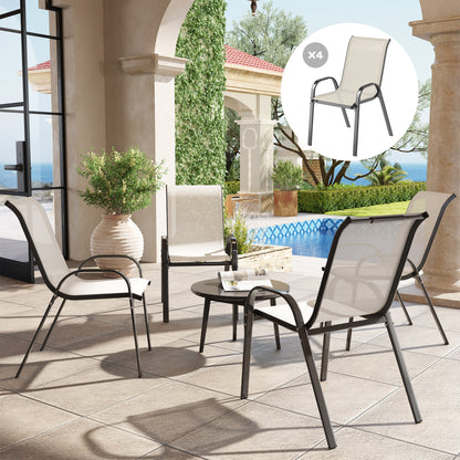Set of 4 Outdoor Dining Chairs