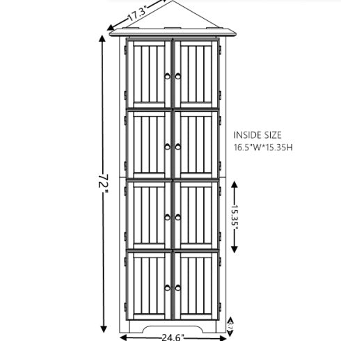 Oak Corner Pantry Cabinet