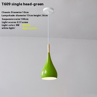 Nordic Macaron Three-end Ceiling Lamp Dining-room Lamp Modern Minimalist