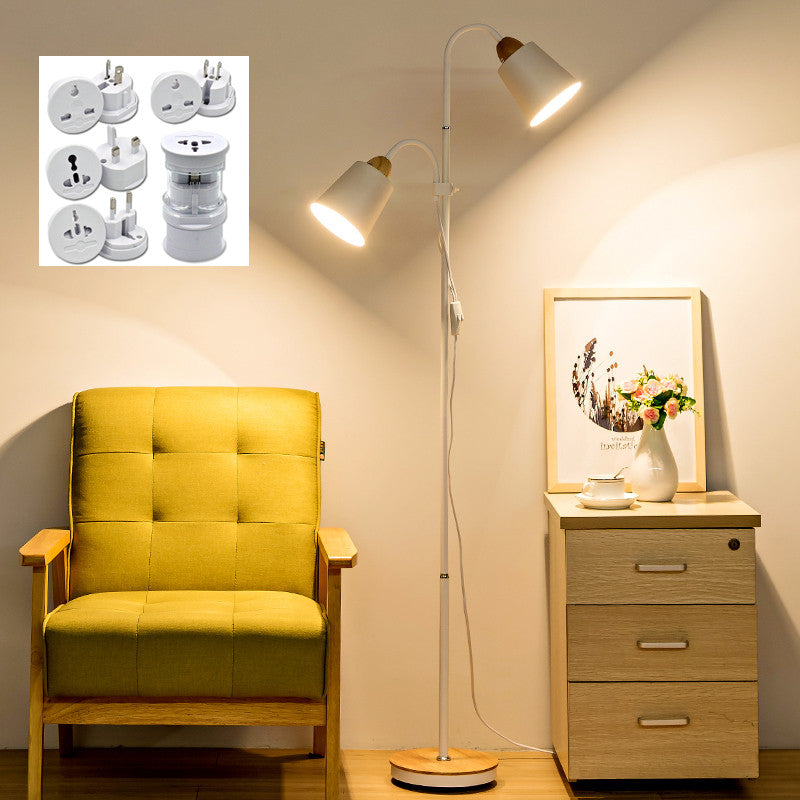 Black Double Head Floor Lamp