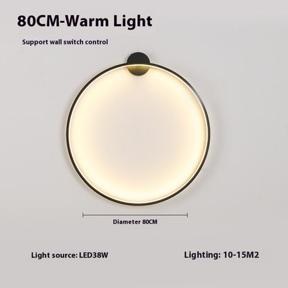 Minimalist Round Bedroom Bedside Lamp Wireless Living Room Sofa Background Wall Hotel Decorative Wall Lamp