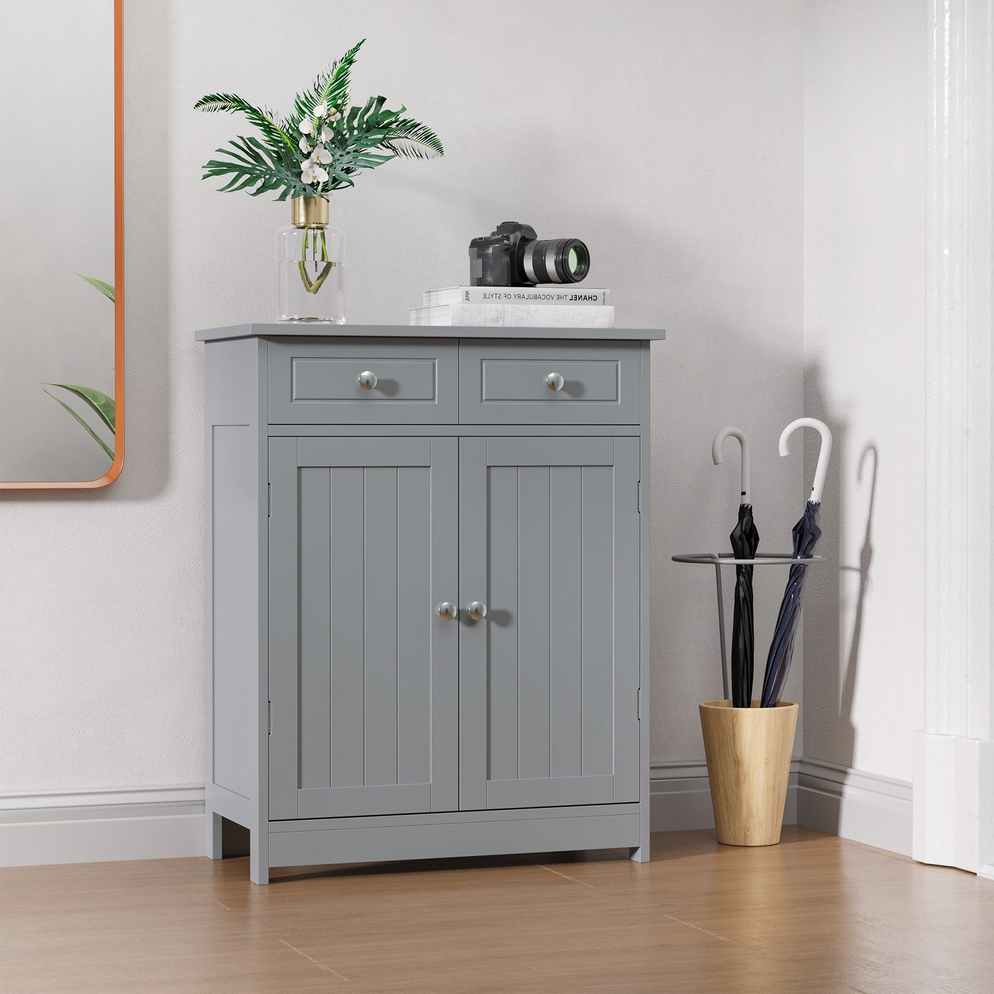Grey Bathroom Floor Cabinet