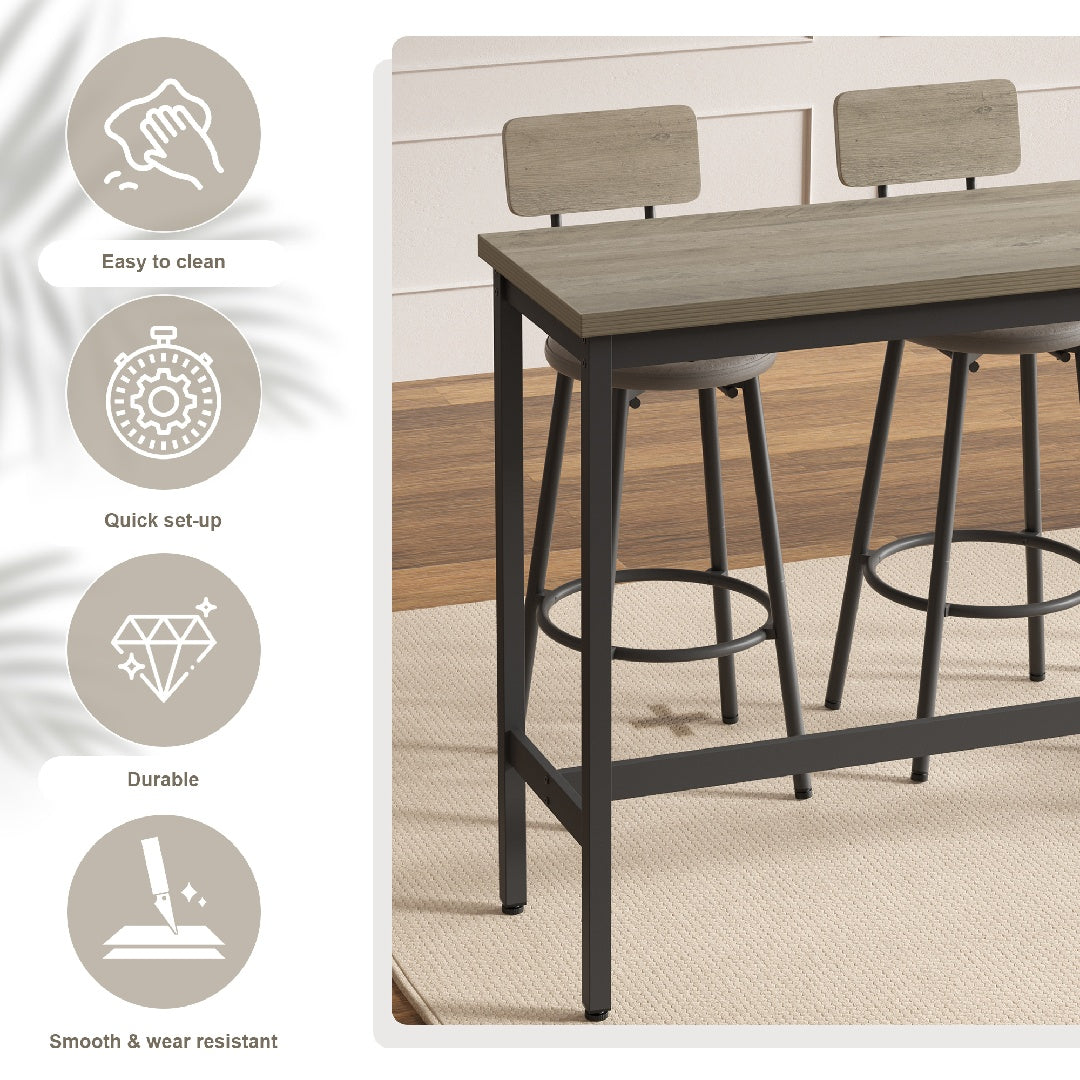 Grey Industrial Dining Set