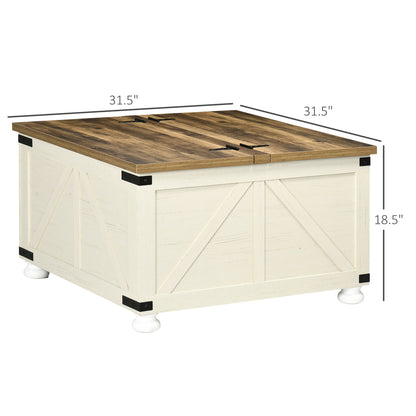 Farmhouse Coffee Table with Storage