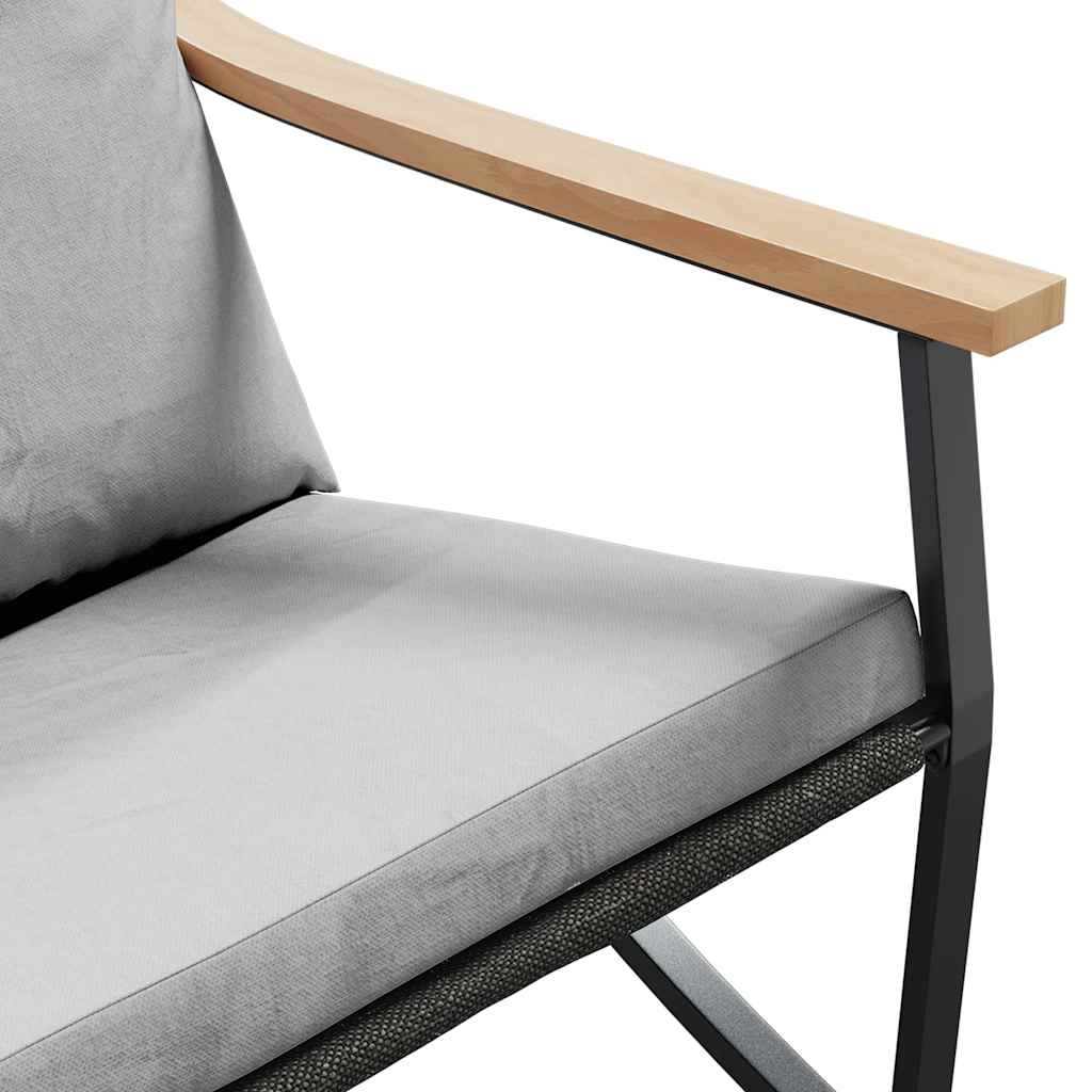 4-piece balcony furniture set with cushions,   garden bench