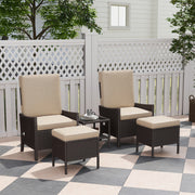Khaki Rattan Patio Set