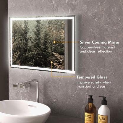 kleankin 32" x 24" LED Bathroom Mirror