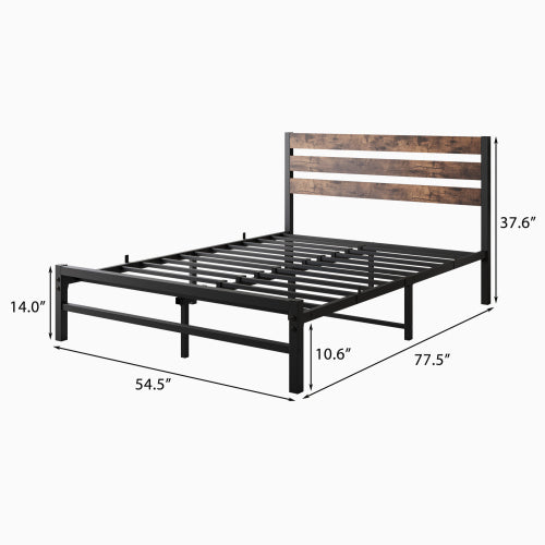 Rustic Wood Platform Bed