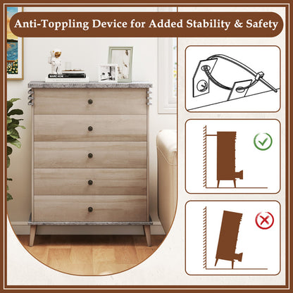 Farmhouse Chest Dresser Of Drawers Tall Storage Organizer