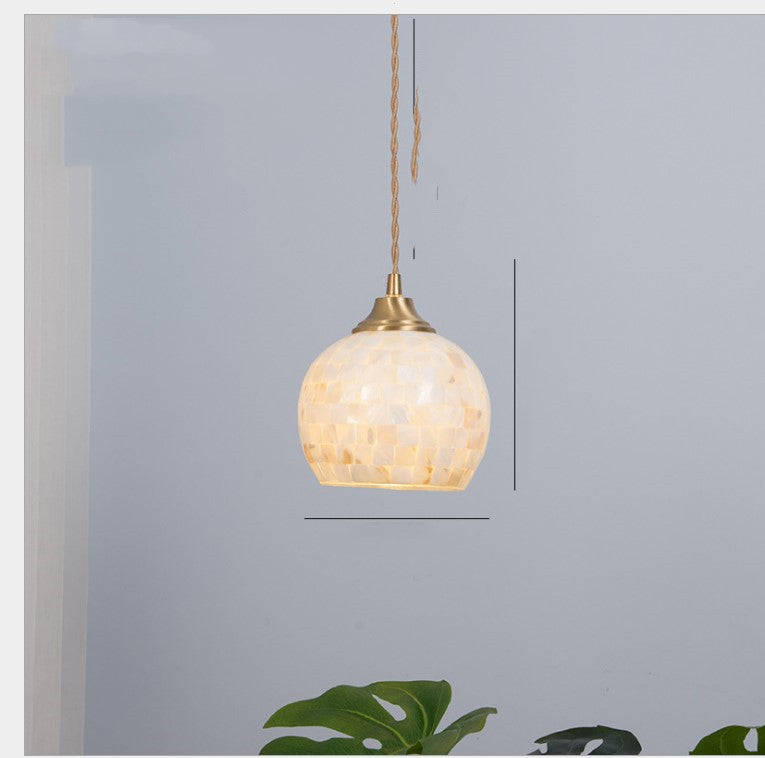 Retro Colorful Shell Glass Chandelier