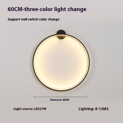 Minimalist Round Bedroom Bedside Lamp Wireless Living Room Sofa Background Wall Hotel Decorative Wall Lamp