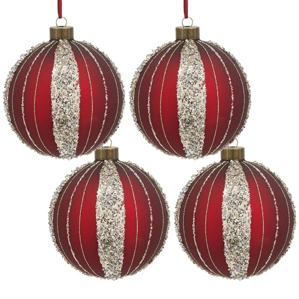 Glass Festive Ball Ornaments