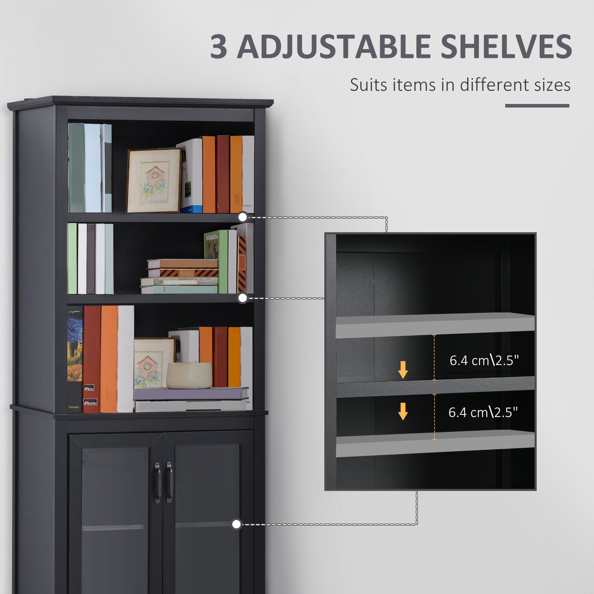 Adjustable Shelf Storage Hutch