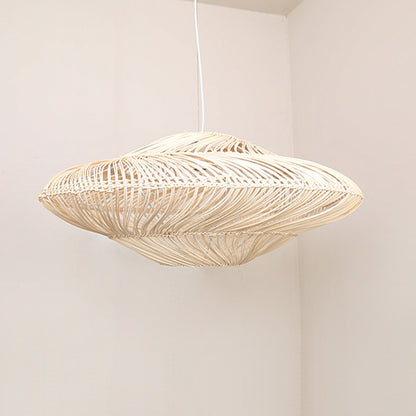 Chinese Zen Tea Room Rattan-weaved Ceiling Lamp