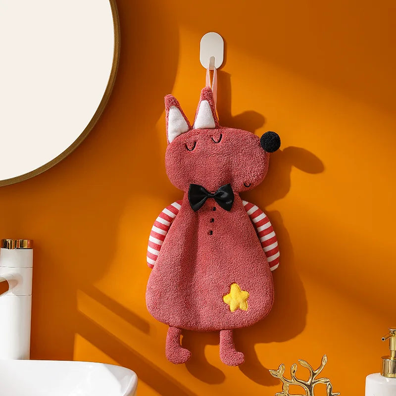 Coral Velvet Hand Towel