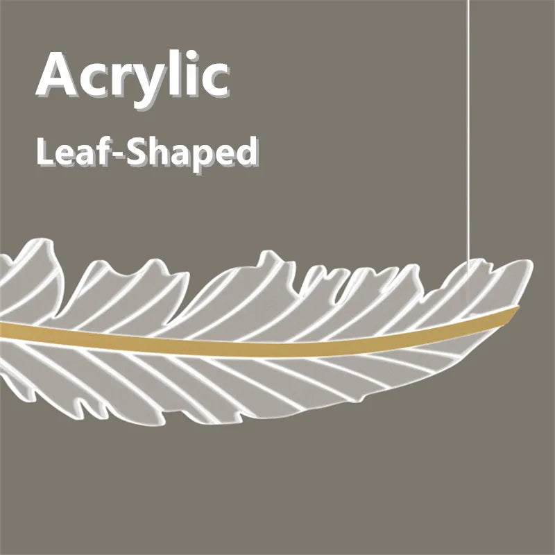 Golden Nordic Leaf Chandelier