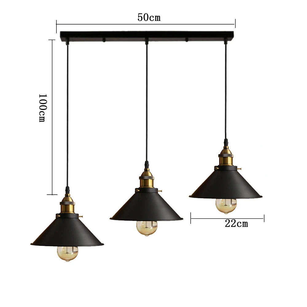 DecorBites™ Vintage Pendant Light Industrial Chandelier