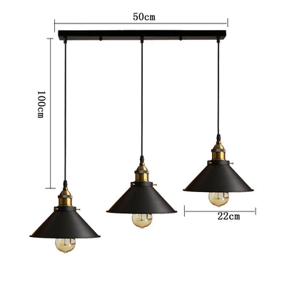 DecorBites™ Vintage Pendant Light Industrial Chandelier