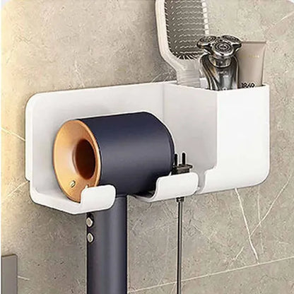 DecorBites™ Hair Dryer Holder and Bathroom Shelves with Storage Box