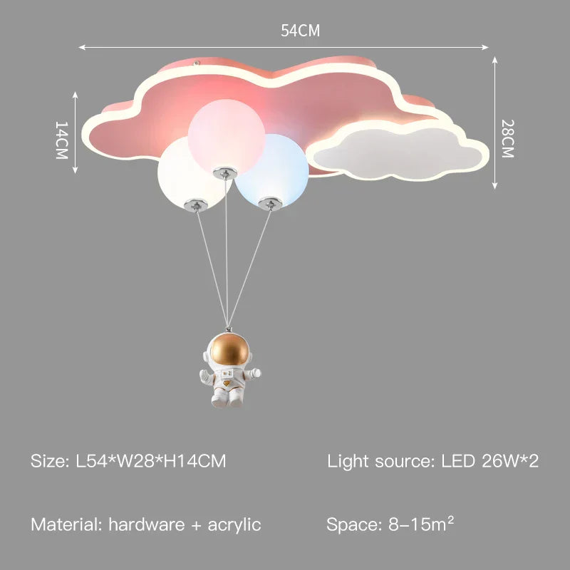 Cloud Aircraft Remote Chandelier